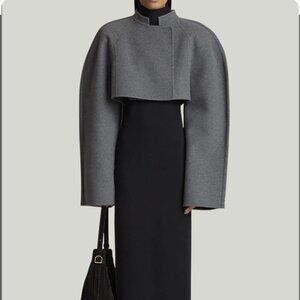 KHAITE Rotha Curved Sleeve Wool Crop Jacket NWT $2,700
